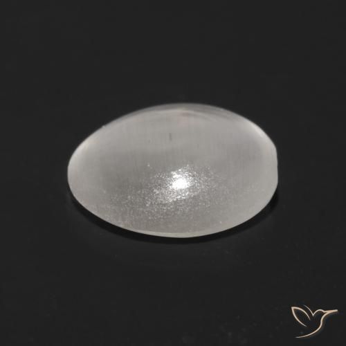 9,17 ctw natürlicher Sehr helles Grau Sillimanit-Katzenauge, Oval, Transparent
