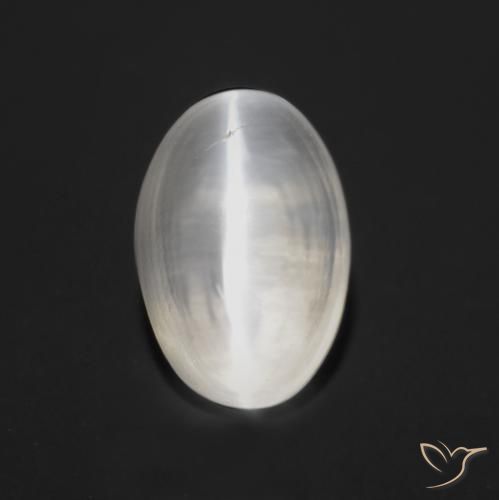 9,17 ctw natürlicher Weiß Sillimanit-Katzenauge, Oval, Transparent