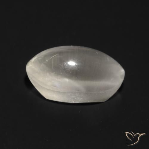9,17 ctw natürlicher Sehr helles Grau Sillimanit-Katzenauge, Oval, Transparent