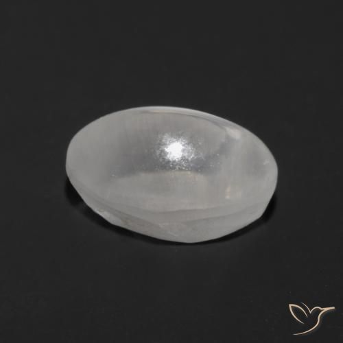 9,17 ctw natürlicher Sehr helles Grau Sillimanit-Katzenauge, Oval, Transparent