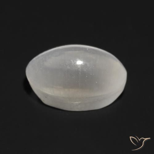 9,17 ctw natürlicher Sehr helles Grau Sillimanit-Katzenauge, Oval, Transparent
