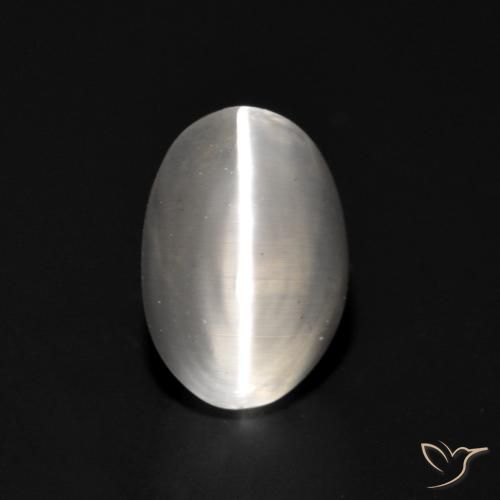 1.07ct Natürlicher Weiß Sillimanit-Katzenauge, Oval, Transparent