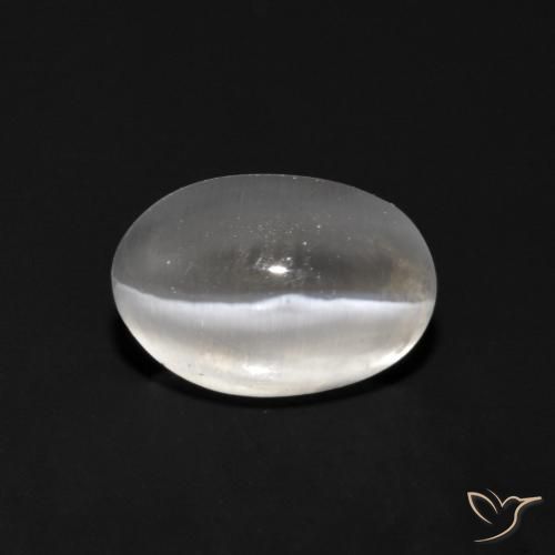9,17 ctw natürlicher Weiß Sillimanit-Katzenauge, Oval, Transparent