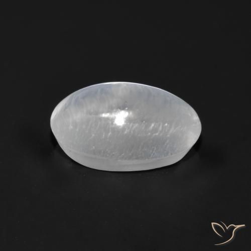 9,17 ctw natürlicher Klares Weiß Sillimanit-Katzenauge, Oval, Transparent