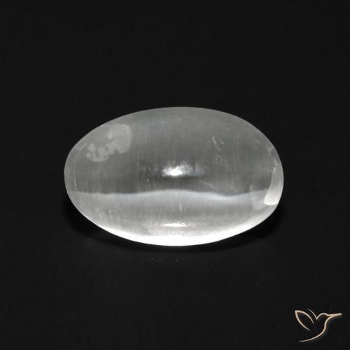 9,17 ctw natürlicher Weiß Sillimanit-Katzenauge, Oval, Transparent