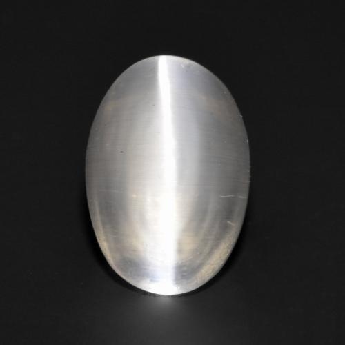 1,09 ctw natürlicher grauer Sillimanite Cat's Eye, Oval Schliff, Transparent
