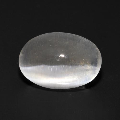 1,09 ctw natürlicher grauer Sillimanite Cat's Eye, Oval Schliff, Transparent