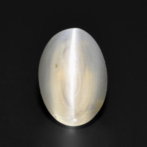 1,17 ctw natürlicher grauer Sillimanite Cat's Eye, Oval Schliff, Transparent