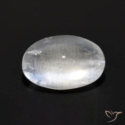 9,17 ctw natürlicher Klares Weiß Sillimanit-Katzenauge, Oval, Transparent