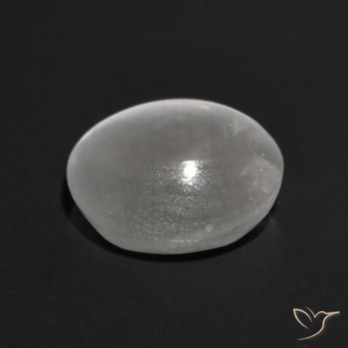 9,17 ctw natürlicher Sehr helles Grau Sillimanit-Katzenauge, Oval, Transparent
