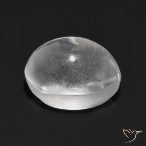 9,17 ctw natürlicher Klares Weiß Sillimanit-Katzenauge, Oval, Transparent
