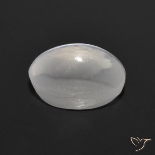 9,17 ctw natürlicher Klares Weiß Sillimanit-Katzenauge, Oval, Transparent