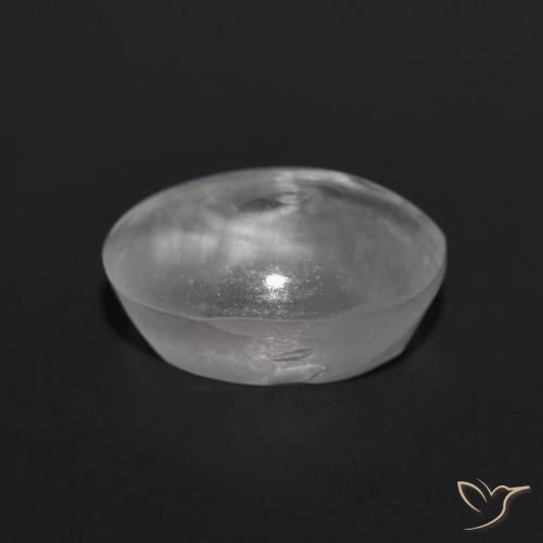 9,17 ctw natürlicher Klares Weiß Sillimanit-Katzenauge, Oval, Transparent