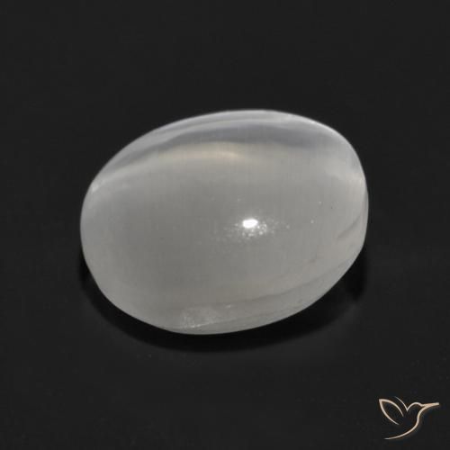 9,17 ctw natürlicher Weiß Sillimanit-Katzenauge, Oval, Transparent