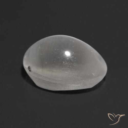 9,17 ctw natürlicher Sehr helles Grau Sillimanit-Katzenauge, Oval, Transparent