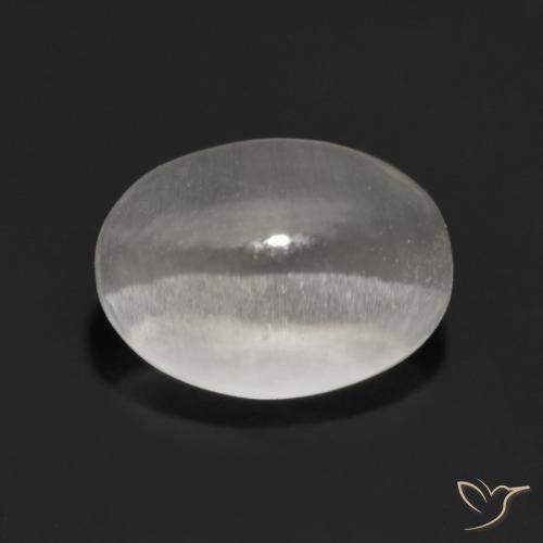 9,17 ctw natürlicher Sehr helles Grau Sillimanit-Katzenauge, Oval, Transparent
