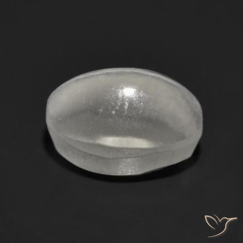 9,17 ctw natürlicher Sehr helles Grau Sillimanit-Katzenauge, Oval, Transparent