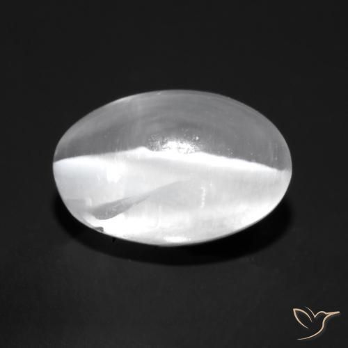 9,17 ctw natürlicher Weiß Sillimanit-Katzenauge, Oval, Transparent