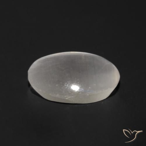 9,17 ctw natürlicher Sehr helles Grau Sillimanit-Katzenauge, Oval, Transparent