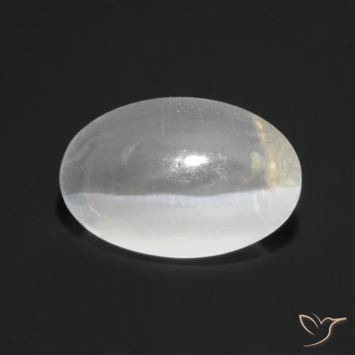 1.27ct Natürlicher Durchscheinendes Weiß Sillimanit-Katzenauge, Oval, Transparent