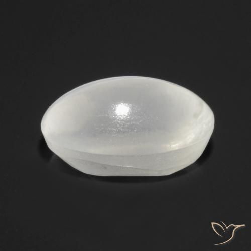 9,17 ctw natürlicher Durchscheinendes Weiß Sillimanit-Katzenauge, Oval, Transparent