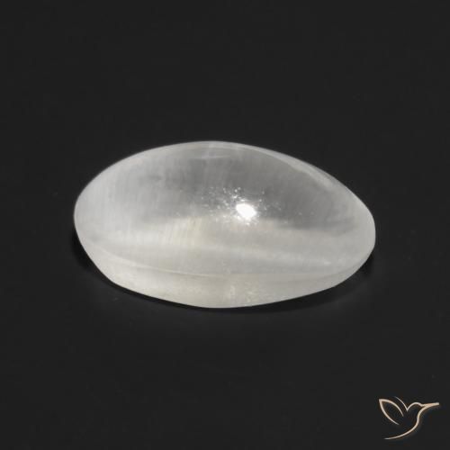 9,17 ctw natürlicher Klares Weiß Sillimanit-Katzenauge, Oval, Transparent