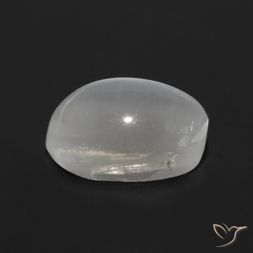 9,17 ctw natürlicher Durchscheinendes Weiß Sillimanit-Katzenauge, Oval, Transparent