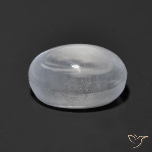 9,17 ctw natürlicher Klares Weiß Sillimanit-Katzenauge, Oval, Transparent