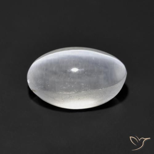 9,17 ctw natürlicher Klares Weiß Sillimanit-Katzenauge, Oval, Transparent