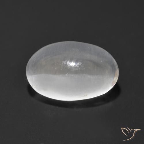 1.36ct Natürlicher Weiß Sillimanit-Katzenauge, Oval, Transparent