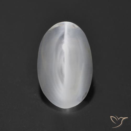 9,17 ctw natürlicher Weiß Sillimanit-Katzenauge, Oval, Transparent