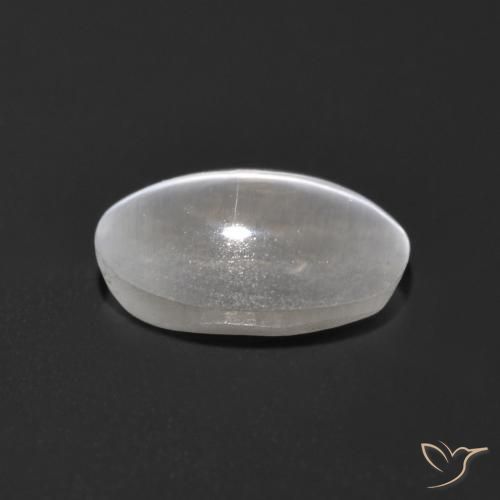 9,17 ctw natürlicher Klares Weiß Sillimanit-Katzenauge, Oval, Transparent