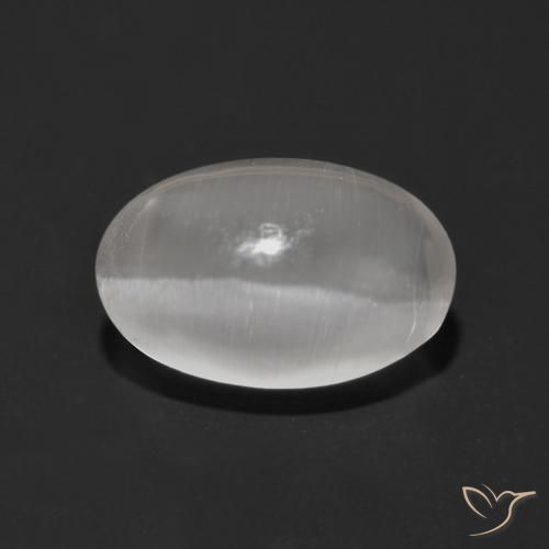 9,17 ctw natürlicher Weiß Sillimanit-Katzenauge, Oval, Transparent