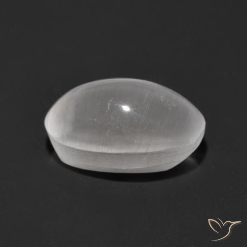 9,17 ctw natürlicher Weiß Sillimanit-Katzenauge, Oval, Transparent