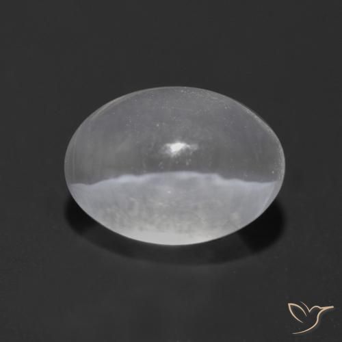 9,17 ctw natürlicher Weiß Sillimanit-Katzenauge, Oval, Transparent