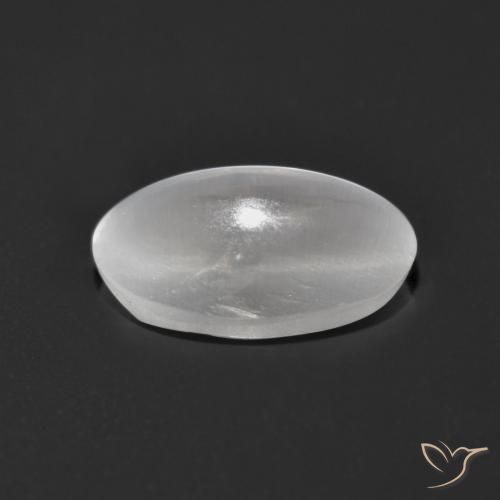 9,17 ctw natürlicher Sehr helles Grau Sillimanit-Katzenauge, Oval, Transparent