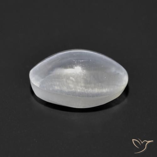 9,17 ctw natürlicher Klares Weiß Sillimanit-Katzenauge, Oval, Transparent