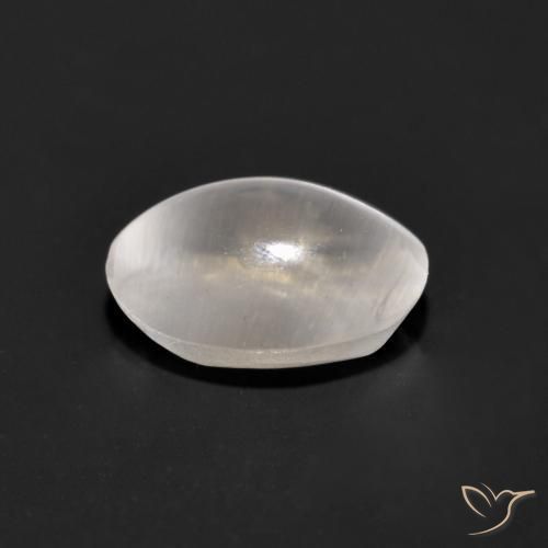 9,17 ctw natürlicher Sehr helles Grau Sillimanit-Katzenauge, Oval, Transparent