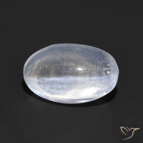 9,17 ctw natürlicher Bläulich-weiß Sillimanit-Katzenauge, Oval, Transparent