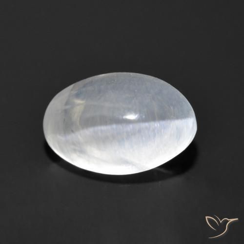 9,17 ctw natürlicher Klares Weiß Sillimanit-Katzenauge, Oval, Transparent