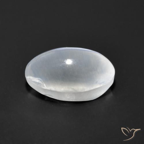 9,17 ctw natürlicher Klares Weiß Sillimanit-Katzenauge, Oval, Transparent