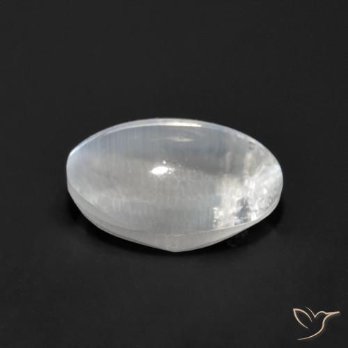 9,17 ctw natürlicher Weiß Sillimanit-Katzenauge, Oval, Transparent