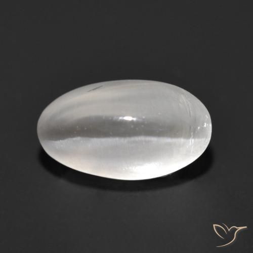 9,17 ctw natürlicher Weiß Sillimanit-Katzenauge, Oval, Transparent