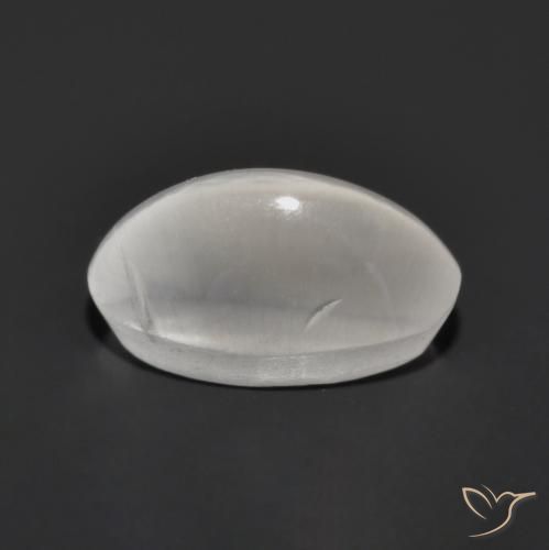 9,17 ctw natürlicher Weiß Sillimanit-Katzenauge, Oval, Transparent