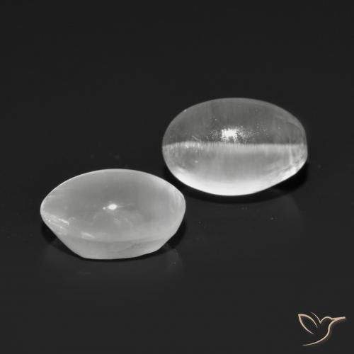 2.06 ct natürliche Sehr helles Grau Sillimanit-Katzenauge-Edelsteine, Oval, Transparent