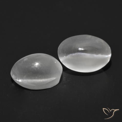 2.52 ct natürliche Sehr helles Grau Sillimanit-Katzenauge-Edelsteine, Oval, Transparent