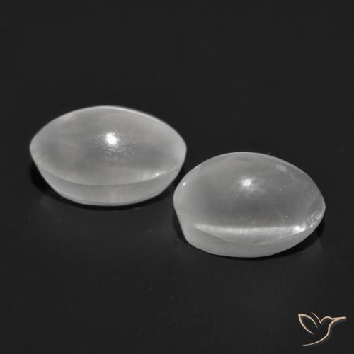 2.52 ct natürliche Sehr helles Grau Sillimanit-Katzenauge-Edelsteine, Oval, Transparent