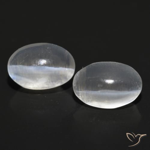 2.15ctw Natürlicher Sehr helles Grau Sillimanit-Katzenauge, Oval, Transparent