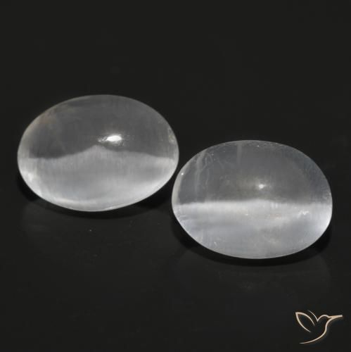2.28ctw Natürlicher Sehr helles Grau Sillimanit-Katzenauge, Oval, Transparent