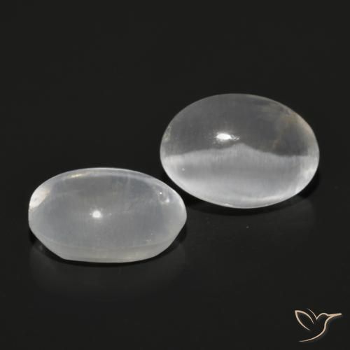 2.28 ct natürliche Sehr helles Grau Sillimanit-Katzenauge-Edelsteine, Oval, Transparent